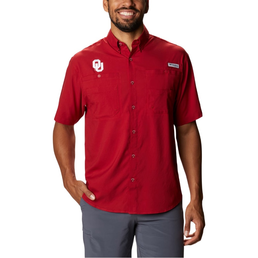 Columbia Oklahoma PFG Tamiami Short-Sleeve Button-Down Shirt